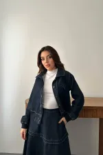 Toptan Mavi Ribanalı Kot Takım