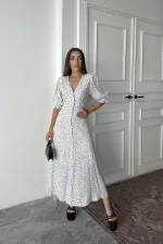 Robe Gipel blanche à dos et taille en gros