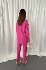 Ensemble chemise fuchsia et pantalon à pression en gros