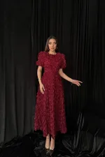 Robe rose bordeaux en gros