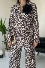 Costume 3 pièces à motif léopard en gros