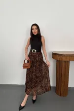 Robe léopard noire en gros avec jupon