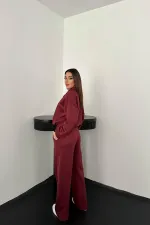 Combinaison de plongée bordeaux à fermeture éclair en gros