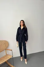 Toptan Lacivert Gabardin Takım