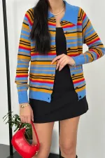 Toptan Mavi Renkli Triko Hırka