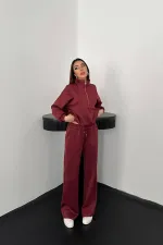 Combinaison de plongée bordeaux à fermeture éclair en gros