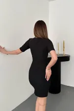 Robe ottomane noire zippée en gros