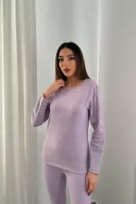 Ensemble thermique double face lilas en gros