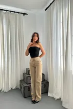 Jeans Straightmania en vison en gros