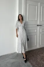 Robe Gipel blanche à dos et taille en gros