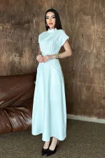 Toptan Beyaz Göğüs Büzgülü Elbise