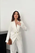 Ensemble veste et pantalon Atlas écru en gros