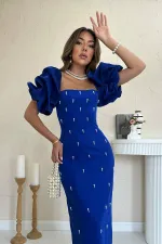 Robe à manches brodées Saxe en gros