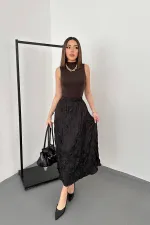 Toptan Siyah Kraşlı Etek