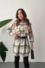 Toptan Mint Oduncu Gömlek Elbise