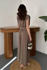 Combinaison-robe camel en gros