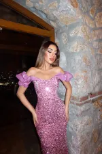 Robe sans manches à paillettes en poudre en gros