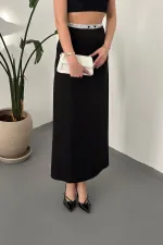 Jupe noire à taille élastique en gros