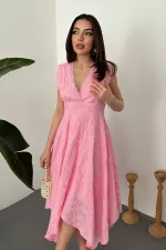 Wholesale Pink Embroidered Dress