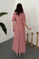 Wholesale Powder Muslin Long Dress