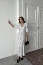 Robe Gipel blanche à dos et taille en gros