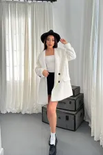 Toptan Ekru Tüylü Yumoş Kaban