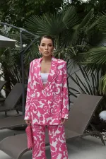 Ensemble veste et pantalon fuchsia en gros