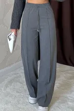 Pantalon anthracite avec cordon de serrage à la taille en gros