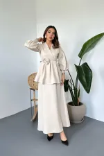 Toptan Bej Gül Detaylı Takım