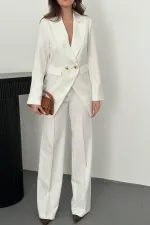 Ensemble veste et pantalon Atlas écru en gros