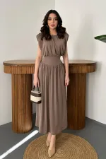 Combinaison-robe camel en gros