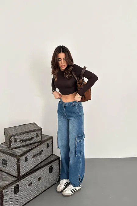 Wholesale Blue Side Pocket Jeans
