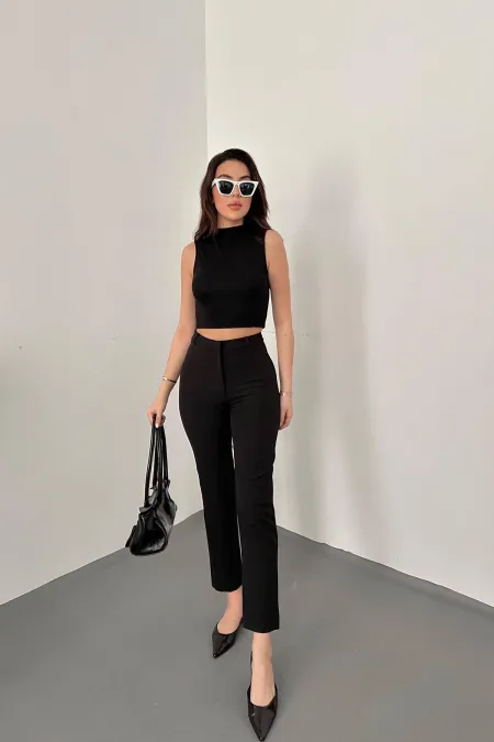 Pantalon à rayures noires en gros