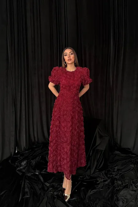 Robe rose bordeaux en gros