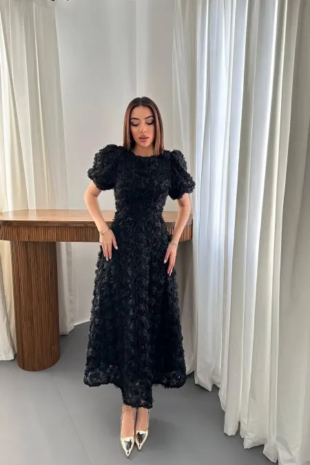 Robe rose noire en gros