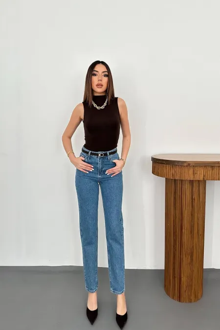 Wholesale Blue Straight Leg Jeans