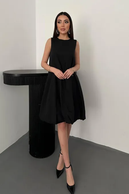 Robe ballon noire confortable en gros