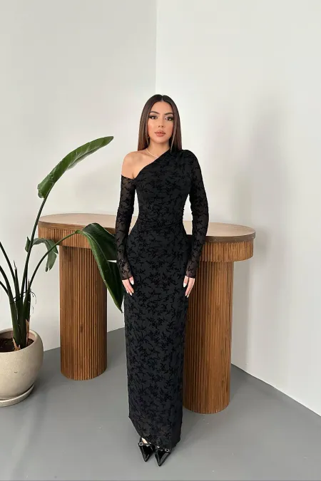 Robes noires transparentes en gros