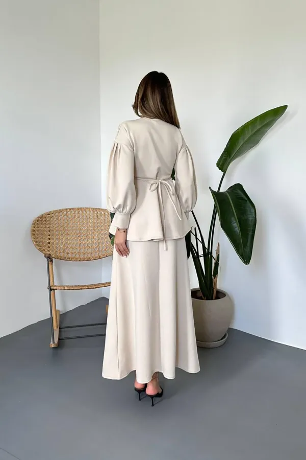 Toptan Bej Gül Detaylı Takım