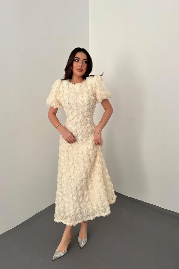 Wholesale Beige Rose Dress