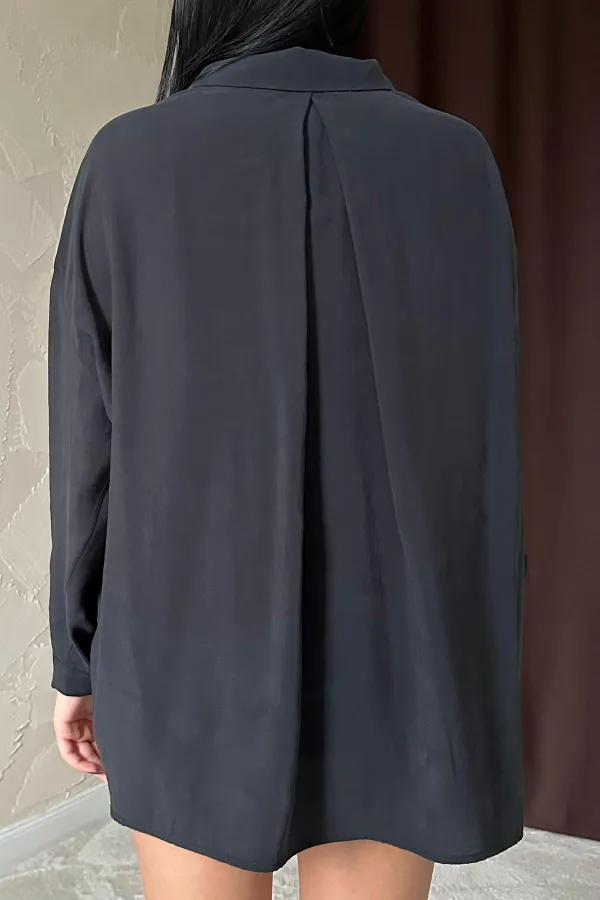 Chemise décontractée noire en gros