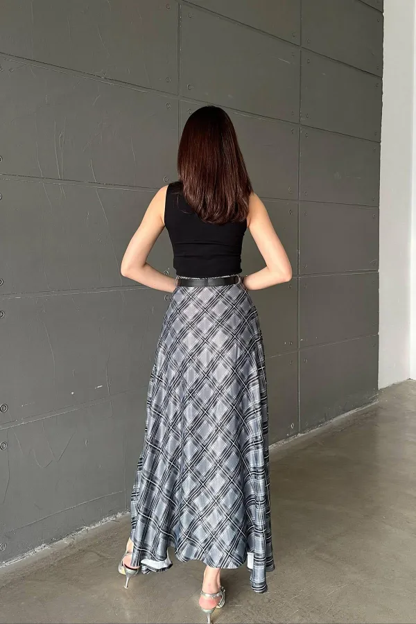 Wholesale Black Plaid Skirts
