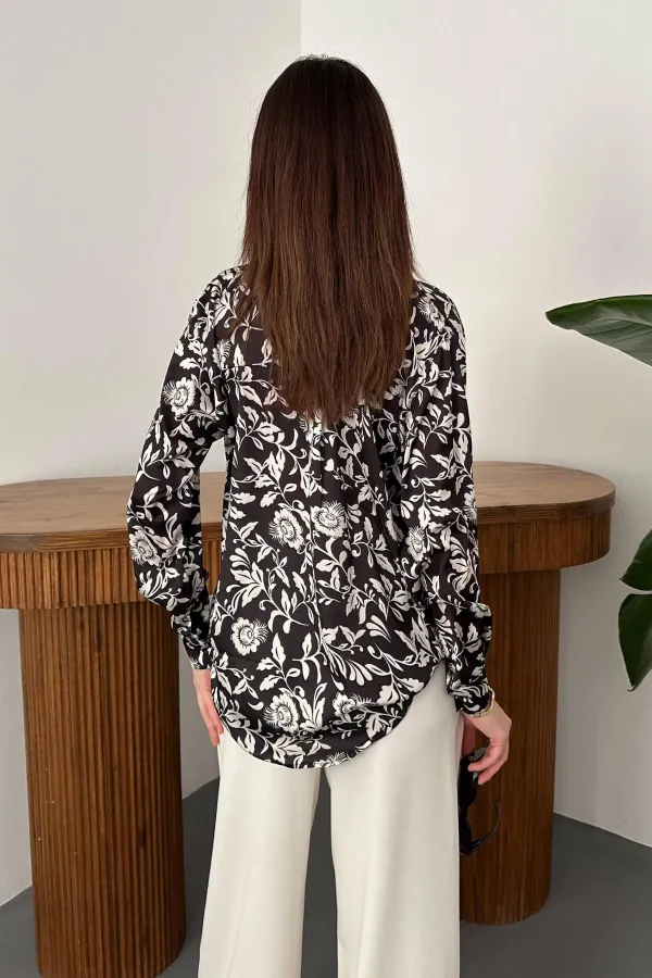 Toptan Siyah Desenli Gömlek