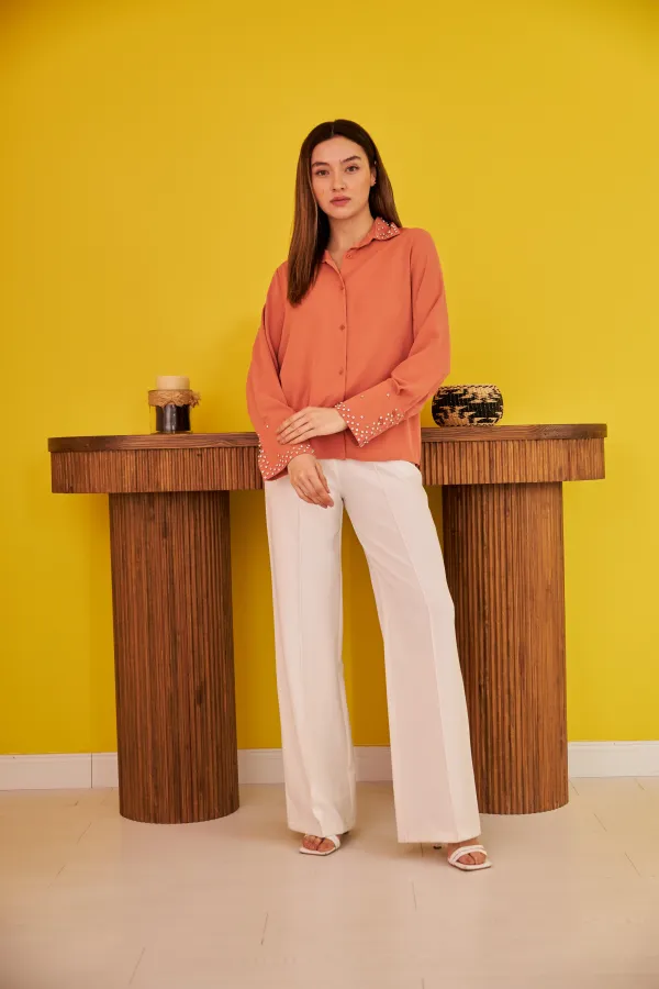 Chemise Jessica Stone à poignets larges en gros