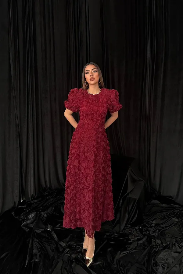 Robe rose bordeaux en gros