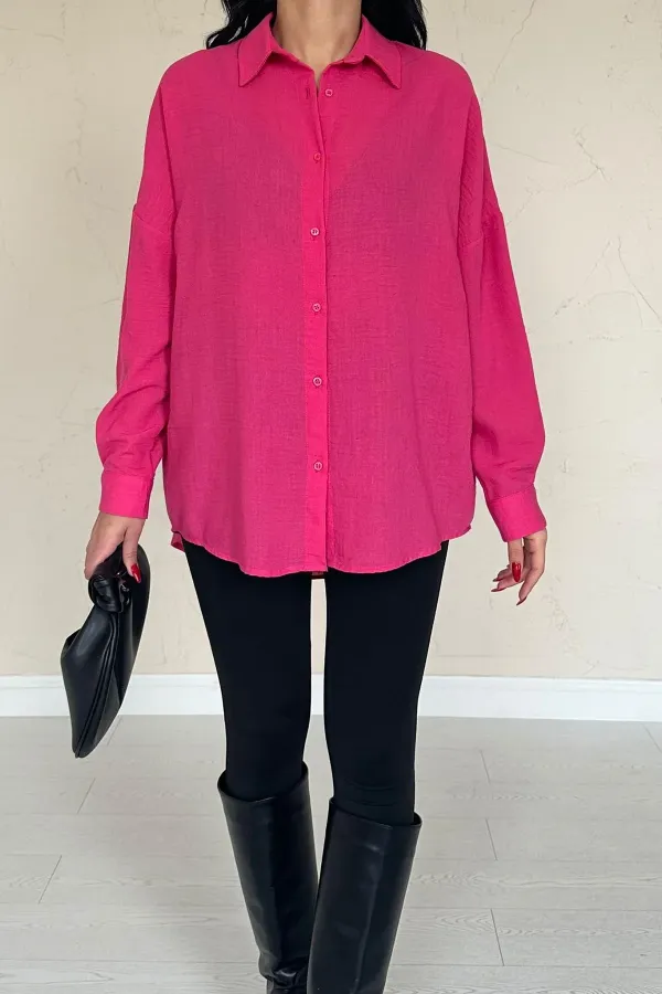 Chemise fuchsia en gros