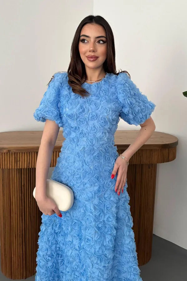 Wholesale Blue Rose Dress