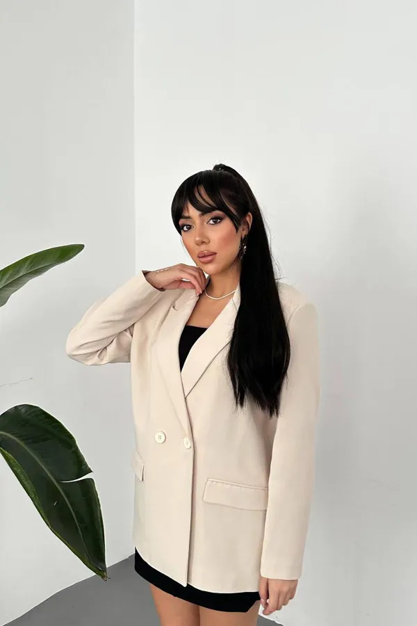 Veste blazer beige en gros