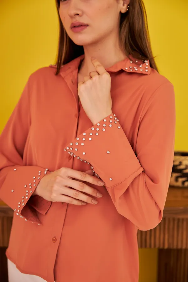 Chemise Jessica Stone à poignets larges en gros