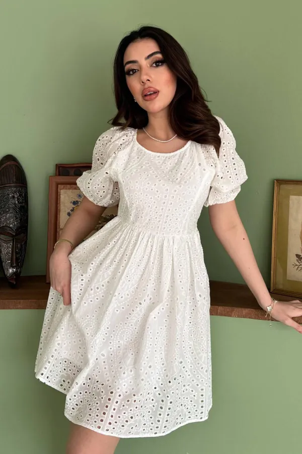 Robe en dentelle blanche en gros